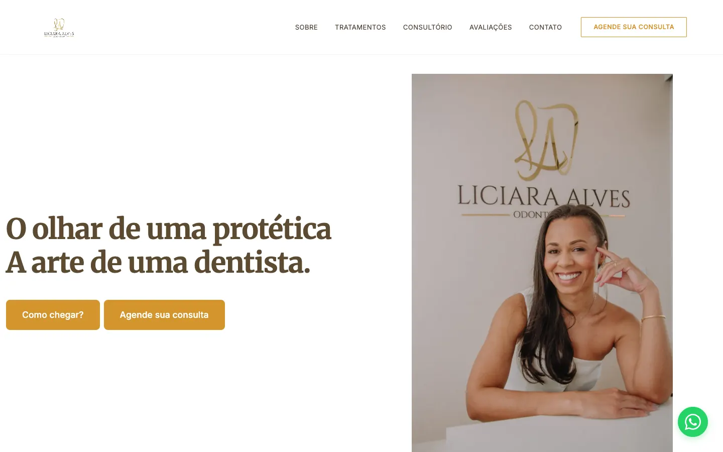 Tela 1 de Liciara Alves Odontologia
