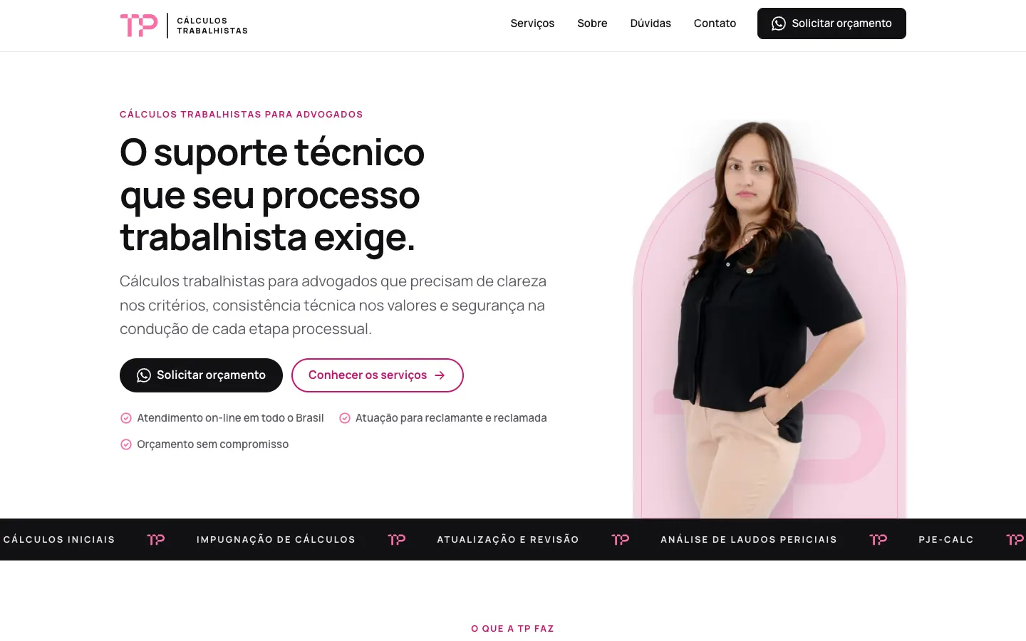 Tela 1 de TP Cálculos Trabalhistas